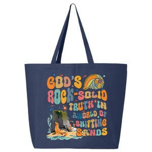 GodS Rock Solid Breaker Rock Beach Vbs 2024 Christian 25L Jumbo Tote