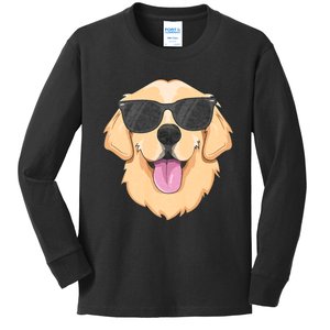 Golden Retriever Sunglasses Pet Kids Long Sleeve Shirt