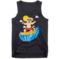 Golden Retriver Surfing Tank Top