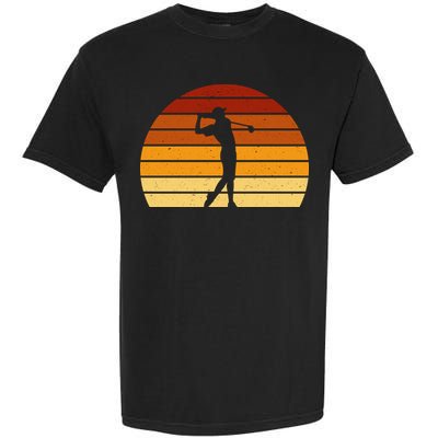 Golf Retro Sunset Golfing Garment-Dyed Heavyweight T-Shirt