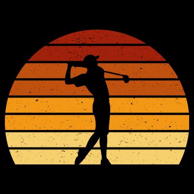Golf Retro Sunset Golfing T-Shirt