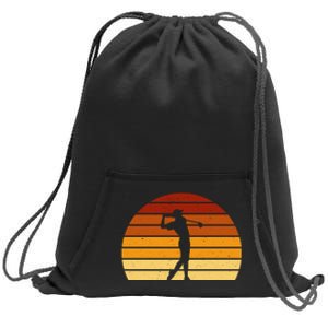 Golf Retro Sunset Golfing Sweatshirt Cinch Pack Bag