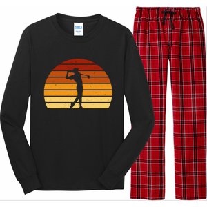 Golf Retro Sunset Golfing Long Sleeve Pajama Set