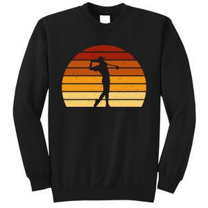 Golf Retro Sunset Golfing Tall Sweatshirt