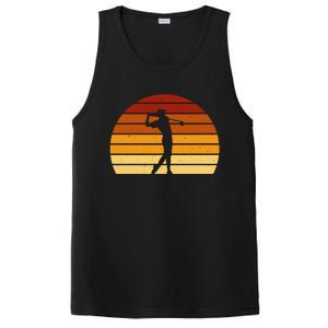 Golf Retro Sunset Golfing PosiCharge Competitor Tank