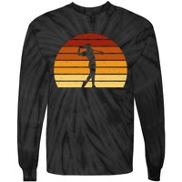 Golf Retro Sunset Golfing Tie-Dye Long Sleeve Shirt