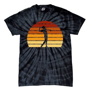 Golf Retro Sunset Golfing Tie-Dye T-Shirt