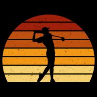Golf Retro Sunset Golfing Visor