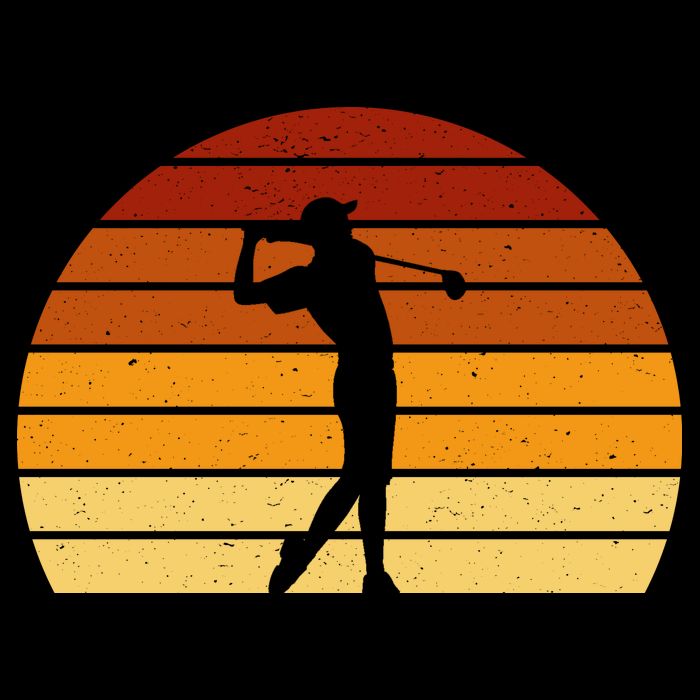 Golf Retro Sunset Golfing Visor