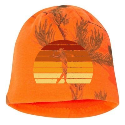 Golf Retro Sunset Golfing Kati - Camo Knit Beanie