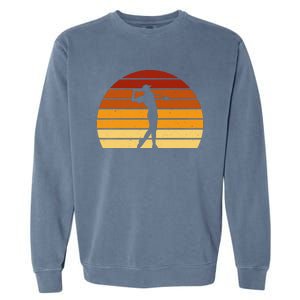 Golf Retro Sunset Golfing Garment-Dyed Sweatshirt