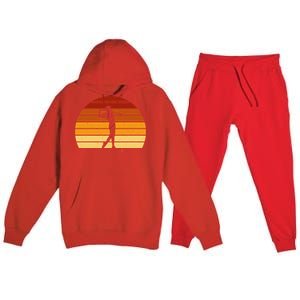 Golf Retro Sunset Golfing Premium Hooded Sweatsuit Set