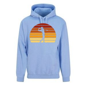 Golf Retro Sunset Golfing Unisex Surf Hoodie