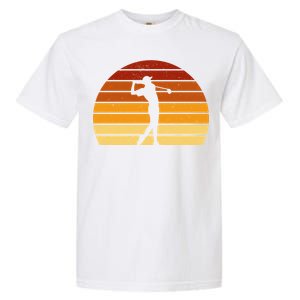 Golf Retro Sunset Golfing Garment-Dyed Heavyweight T-Shirt