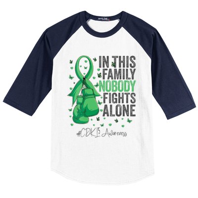 Green Ribbon Survivor Fighter CDKL5 Awareness VNeck Baseball Sleeve Shirt