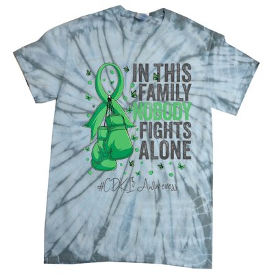 Green Ribbon Survivor Fighter CDKL5 Awareness VNeck Tie-Dye T-Shirt