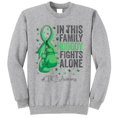 Green Ribbon Survivor Fighter CDKL5 Awareness VNeck Tall Sweatshirt