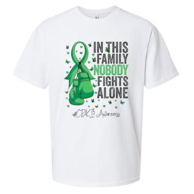 Green Ribbon Survivor Fighter CDKL5 Awareness VNeck Sueded Cloud Jersey T-Shirt