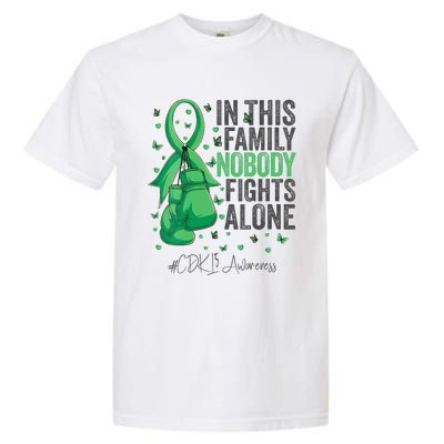 Green Ribbon Survivor Fighter CDKL5 Awareness VNeck Garment-Dyed Heavyweight T-Shirt