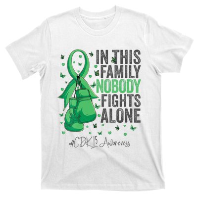 Green Ribbon Survivor Fighter CDKL5 Awareness VNeck T-Shirt