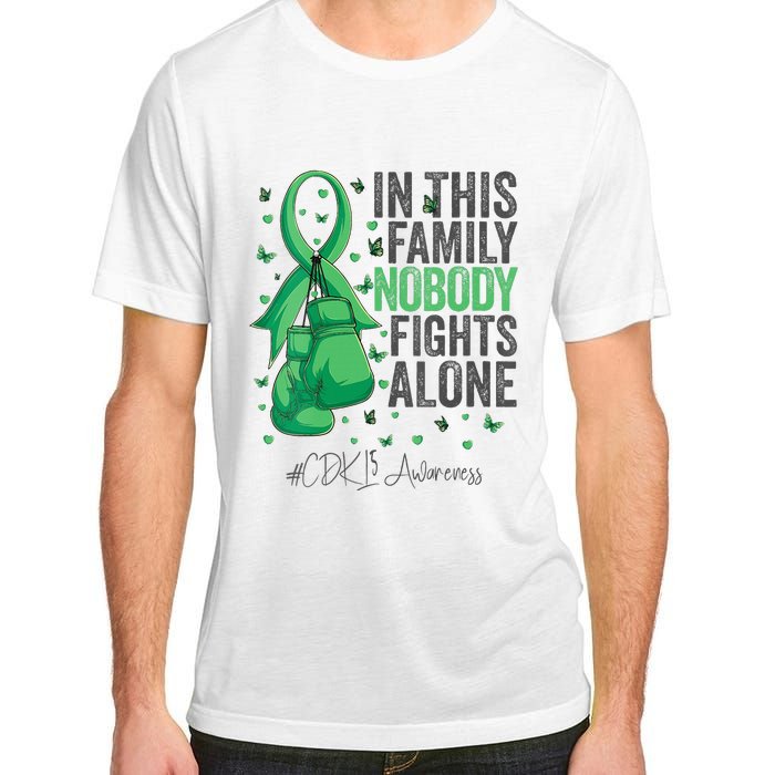 Green Ribbon Survivor Fighter CDKL5 Awareness VNeck Adult ChromaSoft Performance T-Shirt