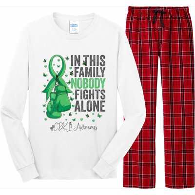 Green Ribbon Survivor Fighter CDKL5 Awareness VNeck Long Sleeve Pajama Set