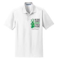 Green Ribbon Survivor Fighter CDKL5 Awareness VNeck Dry Zone Grid Polo