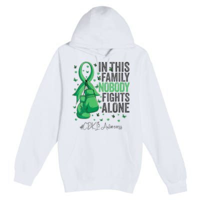 Green Ribbon Survivor Fighter CDKL5 Awareness VNeck Premium Pullover Hoodie