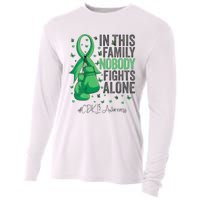 Green Ribbon Survivor Fighter CDKL5 Awareness VNeck Cooling Performance Long Sleeve Crew