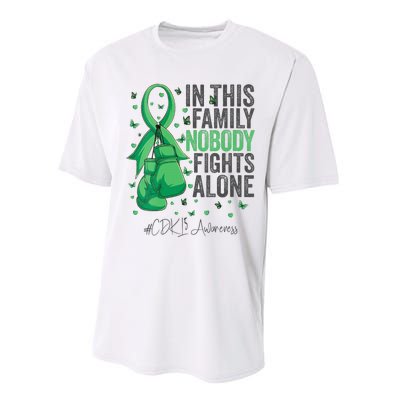 Green Ribbon Survivor Fighter CDKL5 Awareness VNeck Performance Sprint T-Shirt