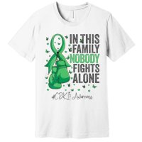 Green Ribbon Survivor Fighter CDKL5 Awareness VNeck Premium T-Shirt