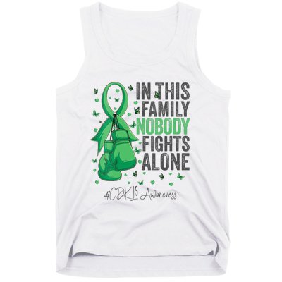 Green Ribbon Survivor Fighter CDKL5 Awareness VNeck Tank Top