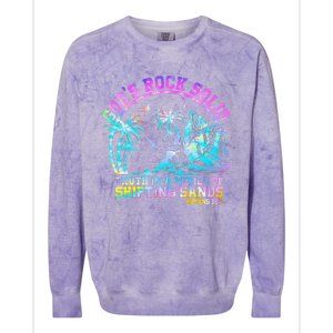 GodS Rock Solid Breaker Rock Beach Vbs 2024 Christian Colorblast Crewneck Sweatshirt