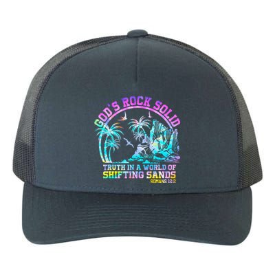 GodS Rock Solid Breaker Rock Beach Vbs 2024 Christian Yupoong Adult 5-Panel Trucker Hat