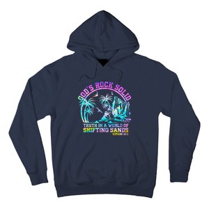 GodS Rock Solid Breaker Rock Beach Vbs 2024 Christian Hoodie