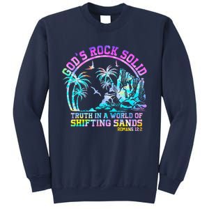 GodS Rock Solid Breaker Rock Beach Vbs 2024 Christian Sweatshirt