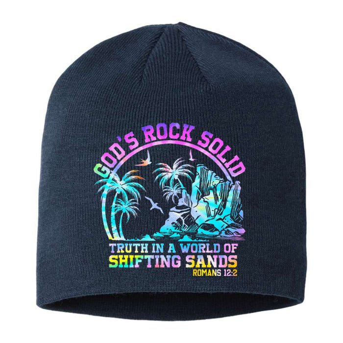 GodS Rock Solid Breaker Rock Beach Vbs 2024 Christian Sustainable Beanie