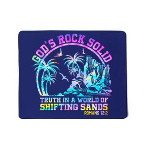 GodS Rock Solid Breaker Rock Beach Vbs 2024 Christian Mousepad