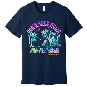 GodS Rock Solid Breaker Rock Beach Vbs 2024 Christian Premium T-Shirt