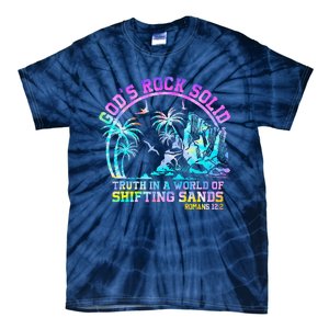 GodS Rock Solid Breaker Rock Beach Vbs 2024 Christian Tie-Dye T-Shirt