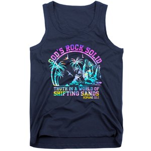 GodS Rock Solid Breaker Rock Beach Vbs 2024 Christian Tank Top