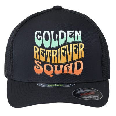 Golden Retriever Squad Vintage Golden Dog Breed Lovers Flexfit Unipanel Trucker Cap