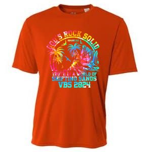 Gods Rock Solid Breaker Rock Beach Vbs 2024 Christian Gift Cooling Performance Crew T-Shirt