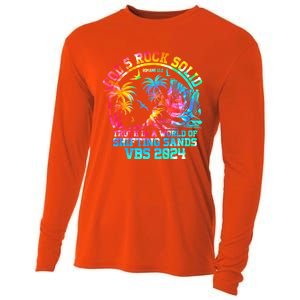 Gods Rock Solid Breaker Rock Beach Vbs 2024 Christian Gift Cooling Performance Long Sleeve Crew