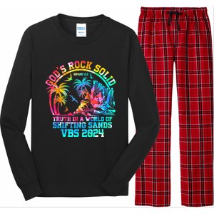 Gods Rock Solid Breaker Rock Beach Vbs 2024 Christian Gift Long Sleeve Pajama Set