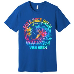 Gods Rock Solid Breaker Rock Beach Vbs 2024 Christian Gift Premium T-Shirt