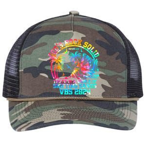 Gods Rock Solid Breaker Rock Beach Vbs 2024 Christian Gift Retro Rope Trucker Hat Cap