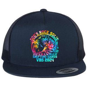 Gods Rock Solid Breaker Rock Beach Vbs 2024 Christian Gift Flat Bill Trucker Hat