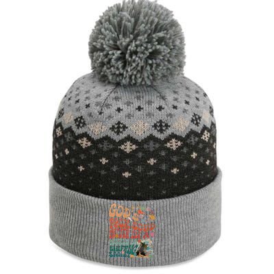 Gods Rock Solid Truth In A World Vbs 2024 Breaker Rock Beach Gift The Baniff Cuffed Pom Beanie