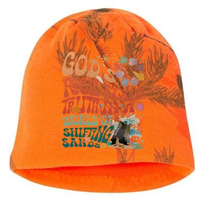 Gods Rock Solid Truth In A World Vbs 2024 Breaker Rock Beach Gift Kati - Camo Knit Beanie